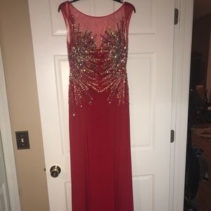 red Kiss Kiss prom dress